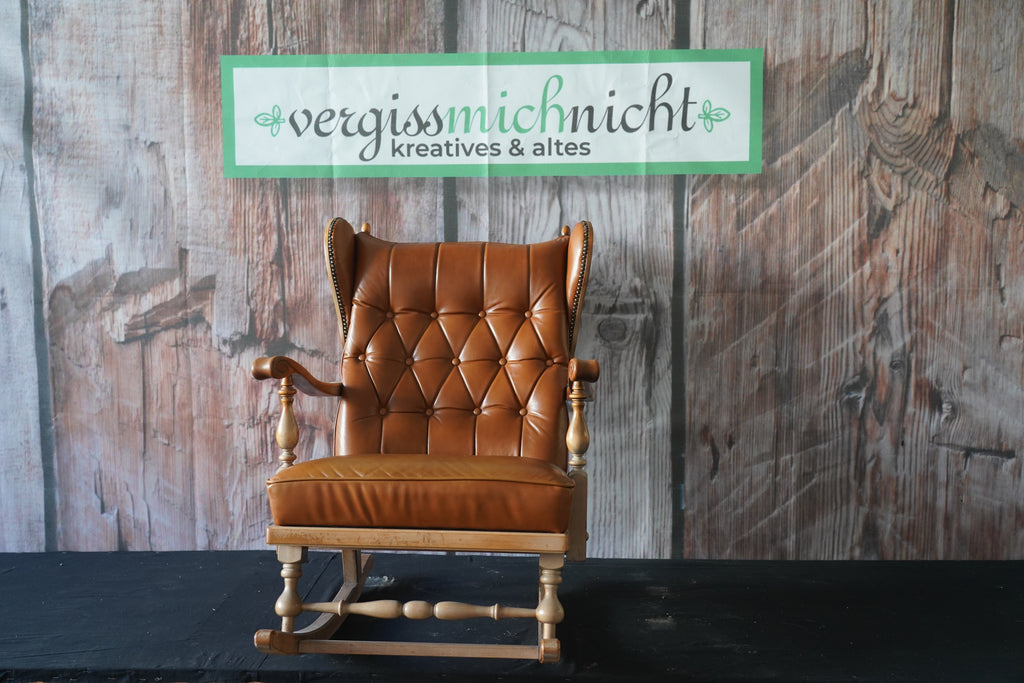 Chesterfield Schaukelstuhl Leder