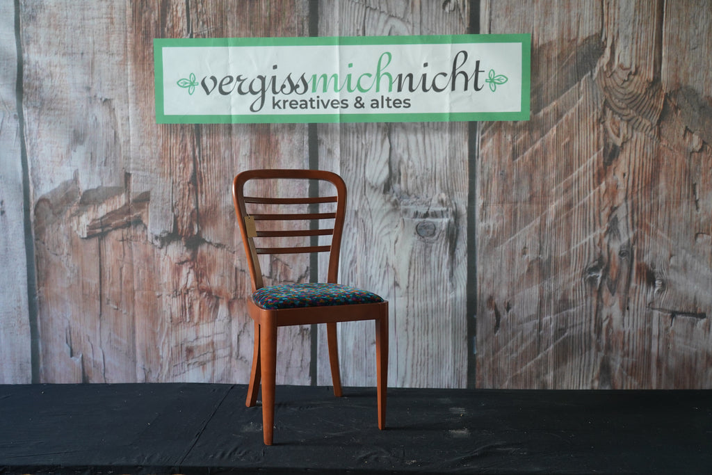 Holzstuhl-Set mit buntem Muster 6x