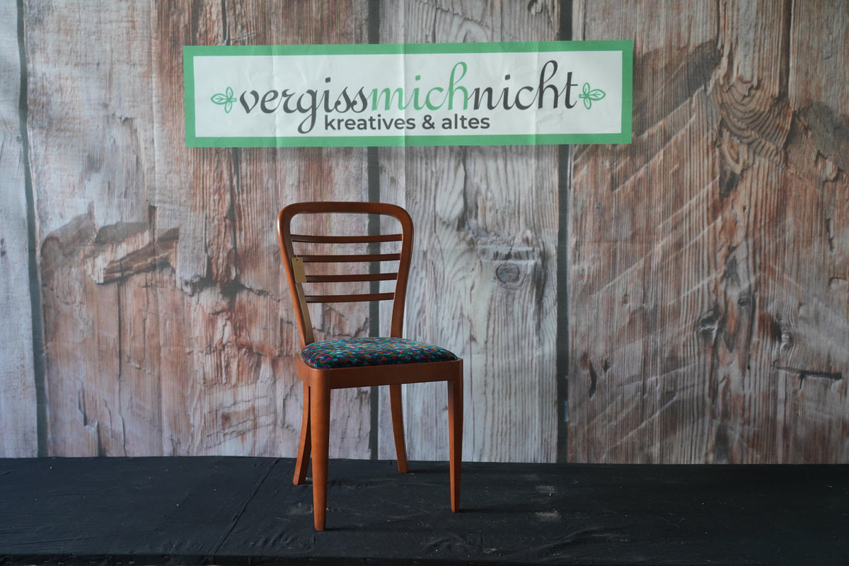 Holzstuhl-Set mit buntem Muster 6x