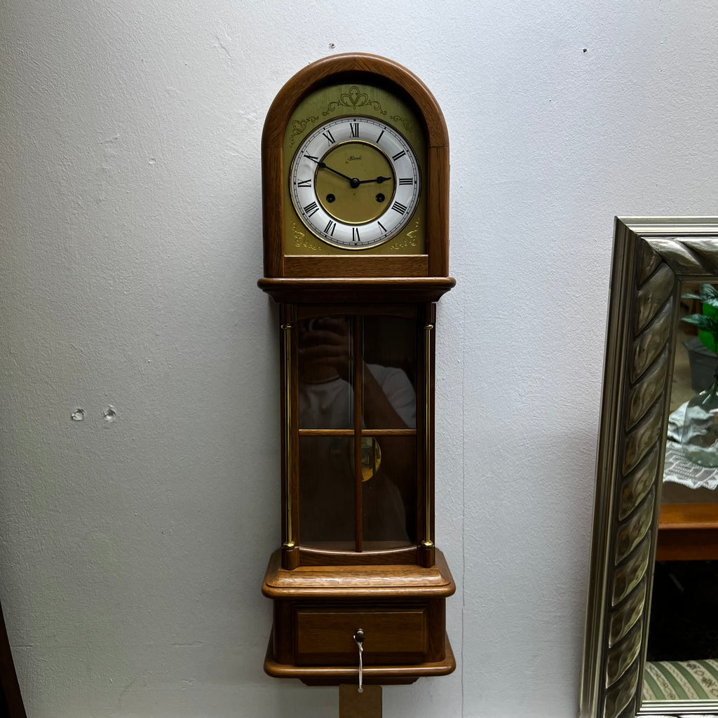 Vintage Hermle Wanduhr Holz
