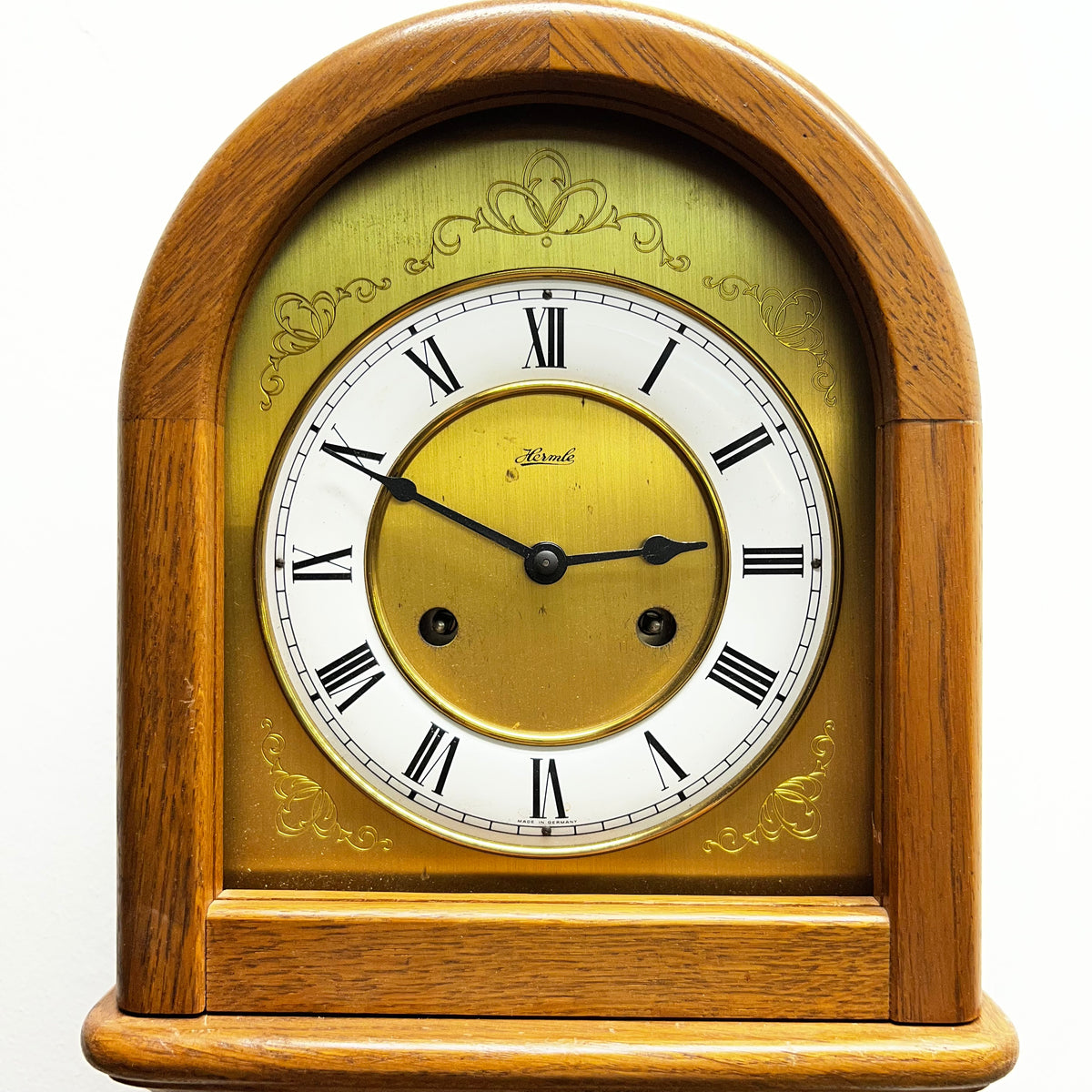 Vintage Hermle Wanduhr Holz